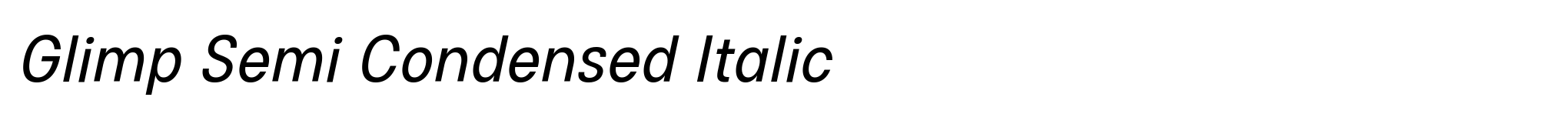 Glimp Semi Condensed Italic image